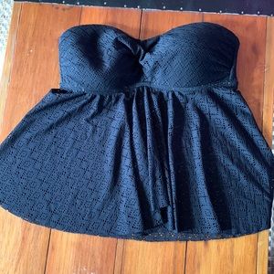 Crochet bandeau style bathing suit top